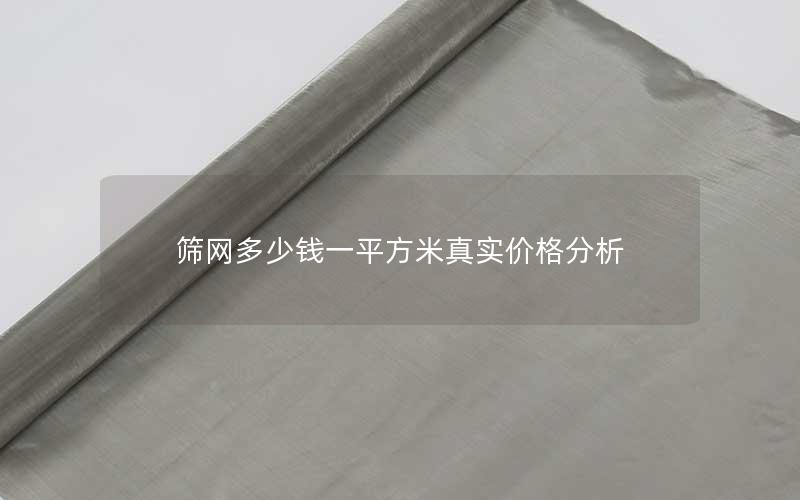 筛网多少钱一平方米真实价格分析
